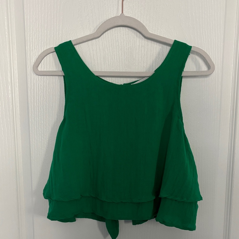 Altar'd State Emerald Green Layered Tank Top